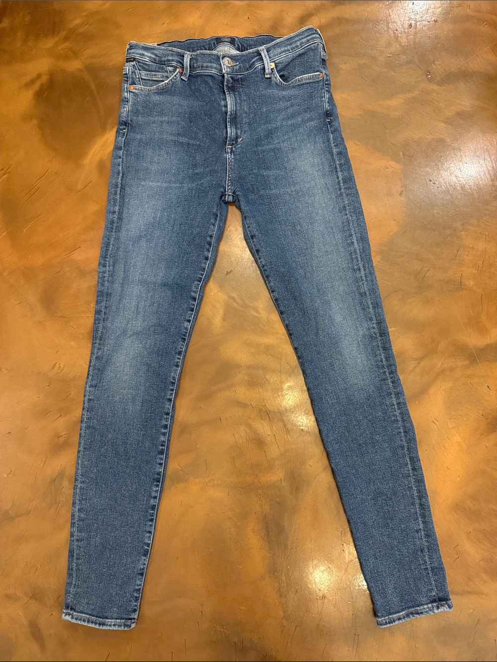 Citizens of Humanity Rocket Women's Mid-Rise Dark Blue Washed Skinny Jeans